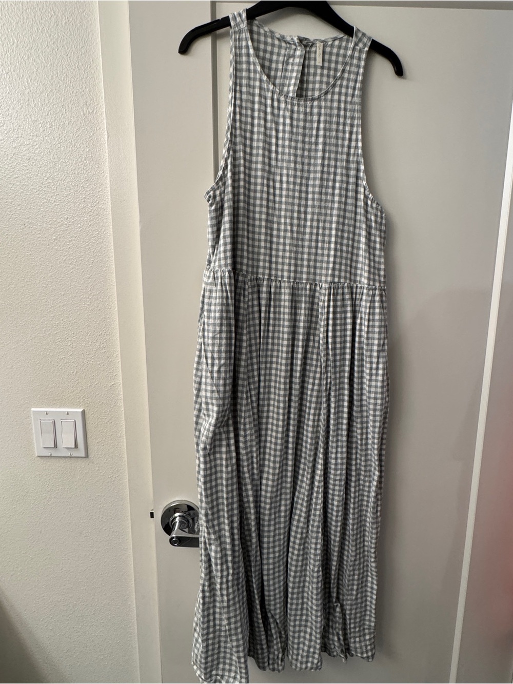 Rylee & Cru Gingham Zoe Maxi size Large in Sea